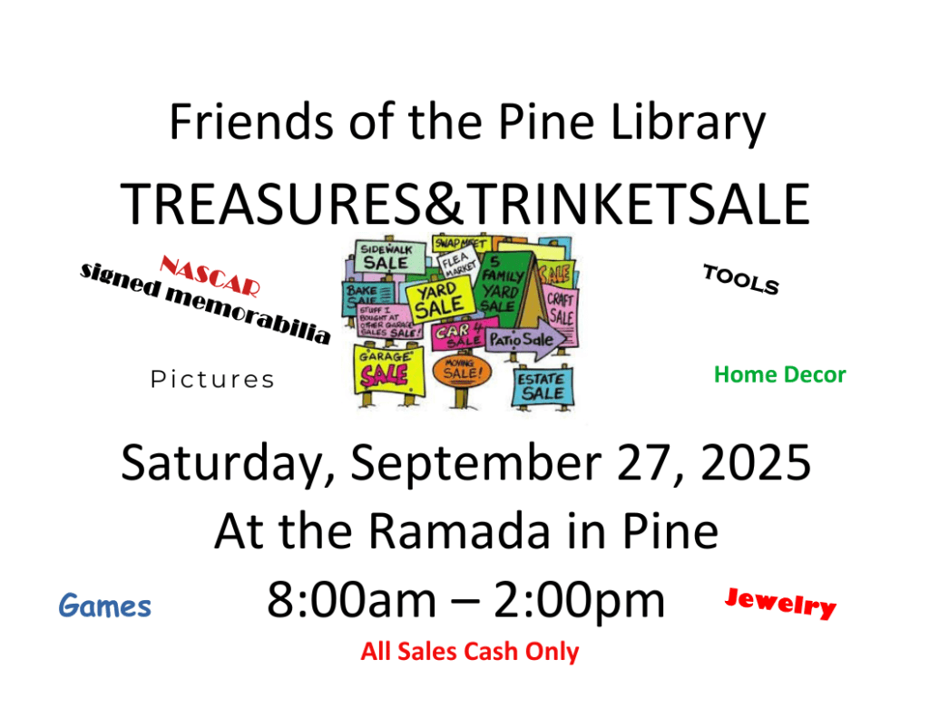 Friends of the Pine Library - Treasures & Trinket Sale