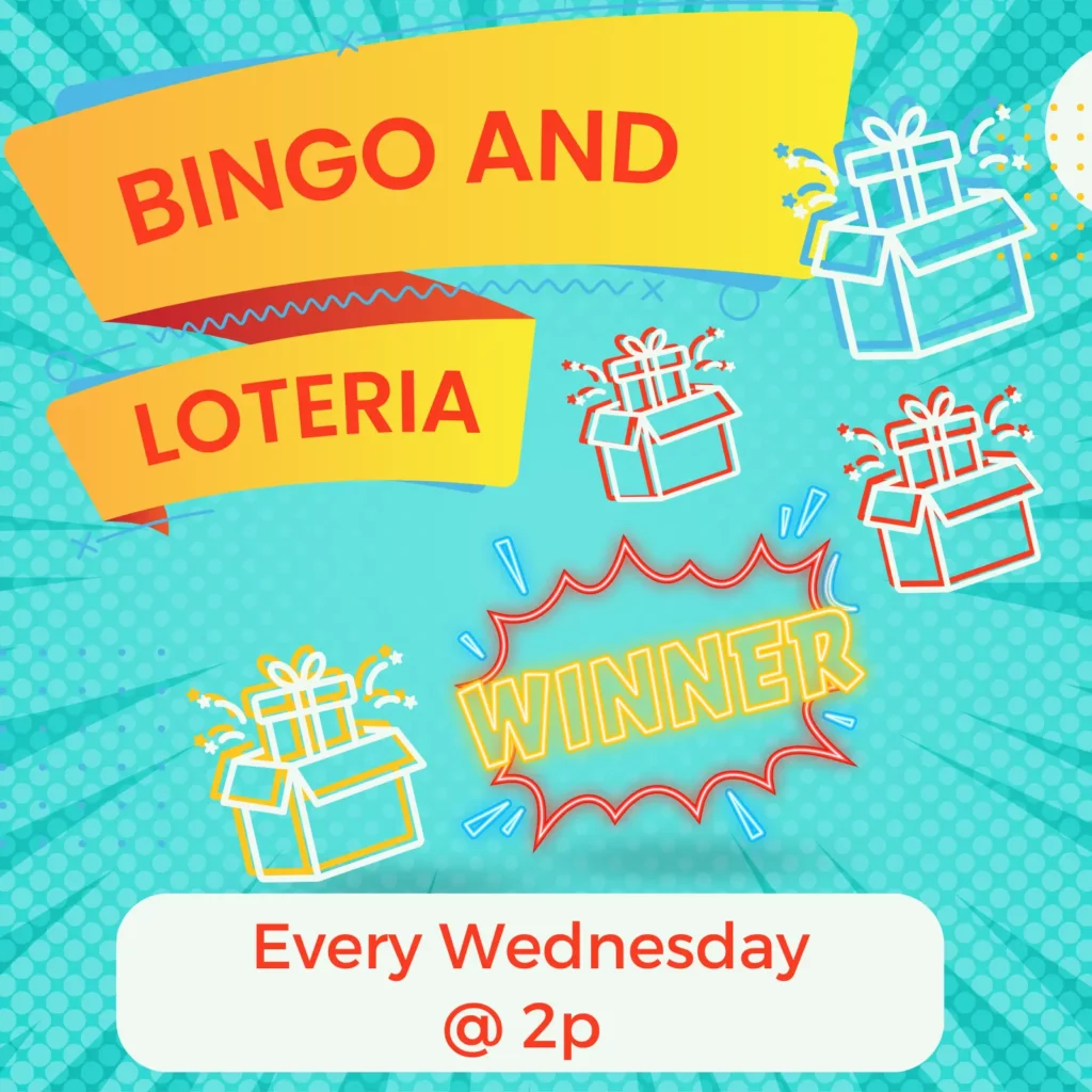 Winning Wednesdays: Bingo and Loteria Fun at 2 PM!