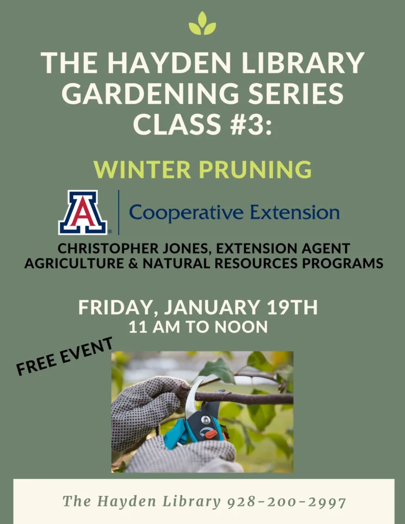 Hayden Public Library's Gardening Series, Class #3: Winter Pruning