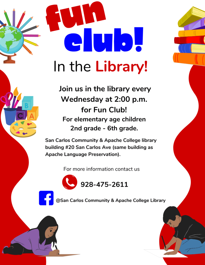 Fun Club - 2nd to 6th grade -- EVERY WEDNESDAY!